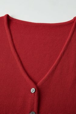 Red Hong Kong Style Sleeveless Top for Women - Summer V-Neck Slim Knit Vest - Casual Chic Fashion Essentials