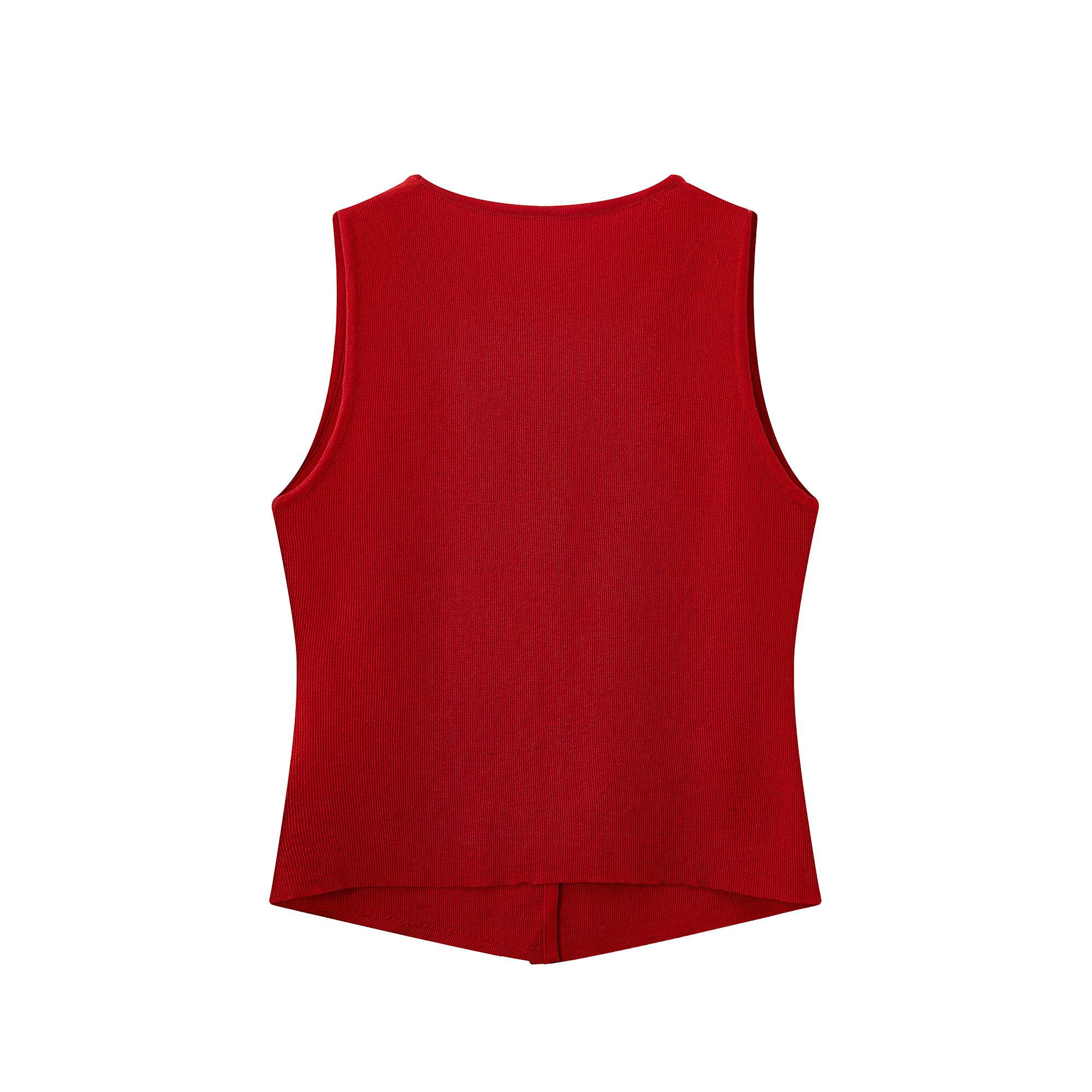 Red Hong Kong Style Sleeveless Top for Women - Summer V-Neck Slim Knit Vest - Casual Chic Fashion Essentials Red Hong Kong Style Sleeveless Top for Women - Summer V-Neck Slim Knit Vest - Casual Chic Fashion Essentials