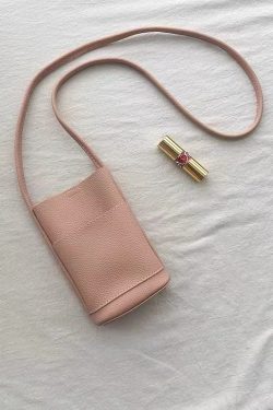 Red Mini Crossbody Handbag for Women - 2024 Korean Casual Phone Bag, Minimalist Fashion, Trendy Ins Style