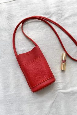 Red Mini Crossbody Handbag for Women - 2024 Korean Casual Phone Bag, Minimalist Fashion, Trendy Ins Style