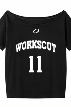 Red One-Shoulder Short Sleeve Women's Summer Letter Print Casual Off-Shoulder T-Shirt - Sexy Loose Slimming Top for Y2K Style