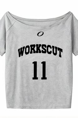 Red One-Shoulder Short Sleeve Women's Summer Letter Print Casual Off-Shoulder T-Shirt - Sexy Loose Slimming Top for Y2K Style