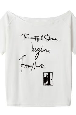 Red One-Shoulder Short Sleeve Women's Summer Letter Print Casual T-Shirt - Stylish Slanted Shoulder Top for Hot Girl Vibes