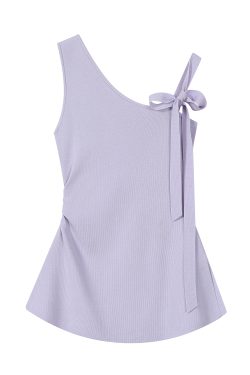 Red Pleated Waist-Cinching Sleeveless Tie Top Women's Summer Blouse - Floral Island Rose Style, Perfect for Y2K and Korean Fashion