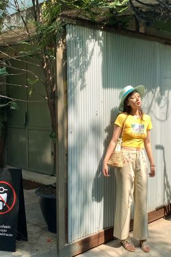 Red Printed Short Sleeve T-Shirt for Women - Vintage Summer Slim Fit Round Neck Top - Y2K Fashion Style