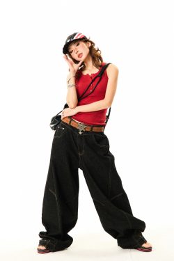 Red Slimming Camisole for Women - Sexy American-Style Sleeveless Summer Top, Versatile Fashion Essential