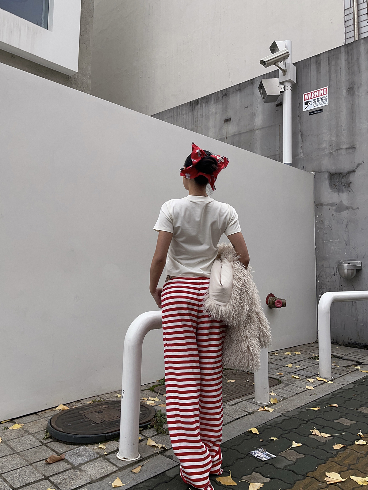 Red Striped Pants - Christmas Series, Festive Holiday Style, Cozy Winter Fashion, Trendy 90s Inspired Look Red Striped Pants - Christmas Series, Festive Holiday Style, Cozy Winter Fashion, Trendy 90s Inspired Look
