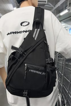 Reflective Cycling Crossbody Bag for Night Safety - 2025 Summer Travel Backpack for Outdoor Sports and Adventure