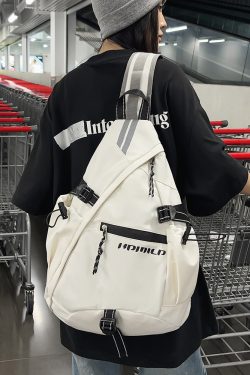 Reflective Cycling Crossbody Bag for Night Safety - 2025 Summer Travel Backpack for Outdoor Sports and Adventure