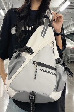 Reflective Cycling Crossbody Bag for Night Safety - 2025 Summer Travel Backpack for Outdoor Sports and Adventure