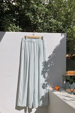 Relaxed Casual Wide-Leg Pants for Comfort - Loose Draping Long Pants Ideal for Air Conditioning and Everyday Wear
