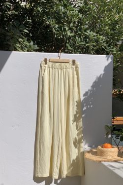 Relaxed Casual Wide-Leg Pants for Comfort - Loose Draping Long Pants Ideal for Air Conditioning and Everyday Wear