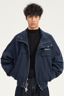 Retro American Heavyweight Jacket for Men - Stylish Loose Workwear Coat in Barn Style for Couples