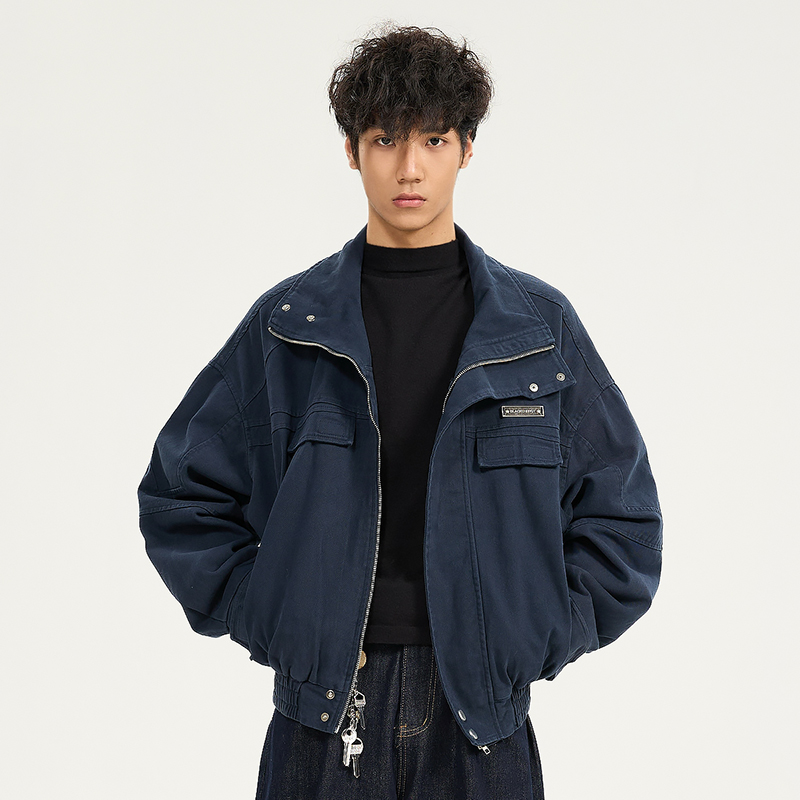 Retro American Heavyweight Jacket for Men - Stylish Loose Workwear Coat in Barn Style for Couples Retro American Heavyweight Jacket for Men - Stylish Loose Workwear Coat in Barn Style for Couples