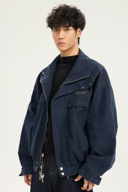 Retro American Heavyweight Jacket for Men - Stylish Loose Workwear Coat in Barn Style for Couples