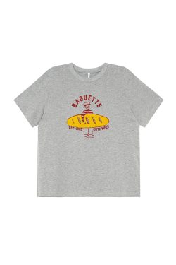 Retro American Hot Dog Embroidered T-Shirt for Women, Summer Loose-Fit Pure Cotton Top, Casual 90s Style