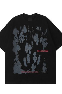 Retro American Life Graphic Printed Short Sleeve T-Shirt for Men and Women, Summer Casual Pure Cotton Couple Tee