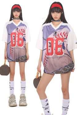 Retro American Sports Loose Jersey Football T-Shirt - Short Sleeve Spliced Mesh Top for Summer Street Style