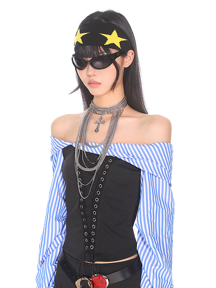 Retro American Style Color Block Fitness Headband for Men and Women - Five-Pointed Star Design, Y2K Sports Accessories Retro American Style Color Block Fitness Headband for Men and Women - Five-Pointed Star Design, Y2K Sports Accessories