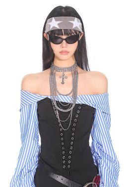 Retro American Style Color Block Fitness Headband for Men and Women - Five-Pointed Star Design, Y2K Sports Accessories