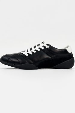 Retro American-Style Leather Derby Shoes for Men and Women, Thin-Soled Sporty Commuting Footwear, Trendy Ballet-Inspired Design