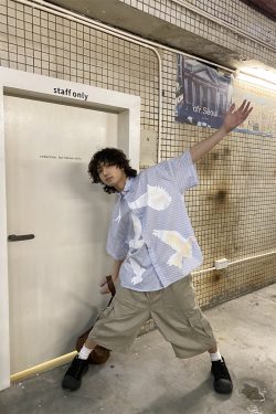 Retro American-Style Loose Wide-Leg Cargo Pants with Large Pockets for Men and Women - Summer Casual Functional Shorts