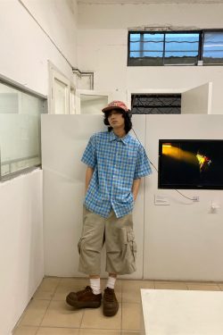 Retro American-Style Loose Wide-Leg Cargo Pants with Large Pockets for Men and Women - Summer Casual Functional Shorts