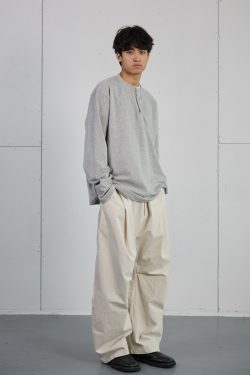 Retro American Style Wide-Leg Cargo Pants for Men - Draped Loose Fit Casual Trousers, Versatile Curved Blade Design