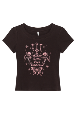 Retro Angel Print Slim Fit Short Sleeve T-Shirt for Women - Summer 2025 Style, Casual, Y2K, Trendy Top