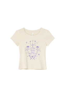 Retro Angel Print Slim Fit Short Sleeve T-Shirt for Women - Summer 2025 Style, Casual, Y2K, Trendy Top