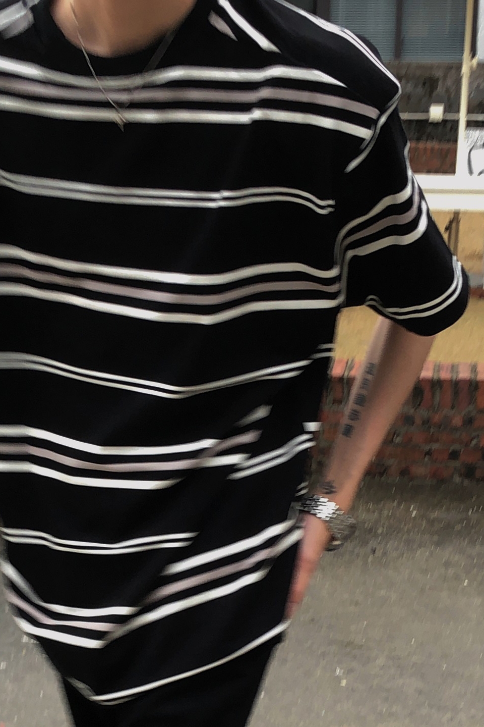 Retro Black and White Striped Short Sleeve Cotton T-Shirt for Men and Women - Oversized College Style Summer Top