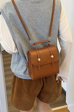 Retro British Style Women's Backpack - Trendy 2025 Multifunctional Student Tote Travel Bag