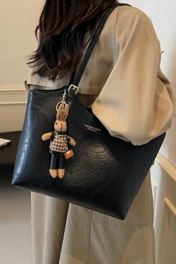 Retro Casual Shoulder Bag for Women - Large Capacity Tote, Versatile Spring 2025 Design, Perfect for Commuting and Everyday Use