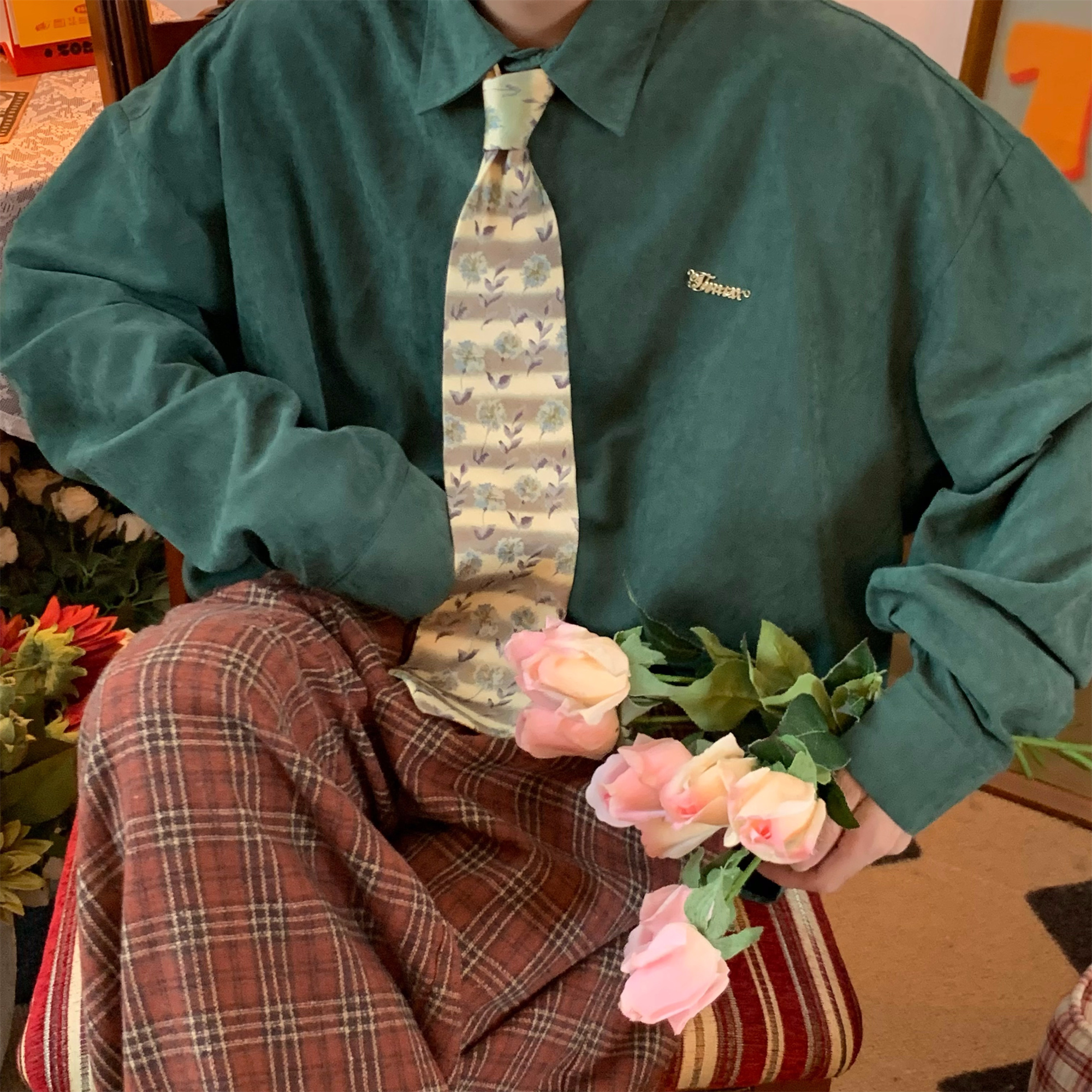 Retro Casual Solid Color Long Sleeve Shirt - Versatile Loose Fit Layering Top for Spring 2024 Retro Casual Solid Color Long Sleeve Shirt - Versatile Loose Fit Layering Top for Spring 2024