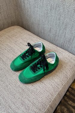 Retro Casual Women's Genuine Leather Patchwork Lace-Up Training Shoes - 2025 Y2K Inspired Flat Sports Sneakers