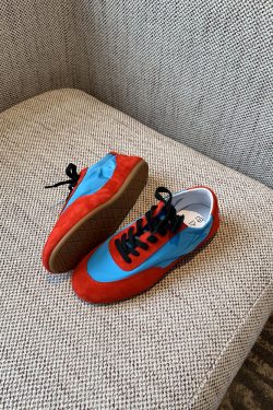 Retro Casual Women's Genuine Leather Patchwork Lace-Up Training Shoes - 2025 Y2K Inspired Flat Sports Sneakers