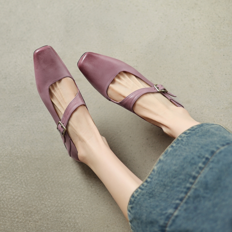 Retro Chinese Style Qipao Flat Mouth Single Shoes for Women - Sweet Slim Fit Genuine Leather Deer and Nara Literary Design Retro Chinese Style Qipao Flat Mouth Single Shoes for Women - Sweet Slim Fit Genuine Leather Deer and Nara Literary Design