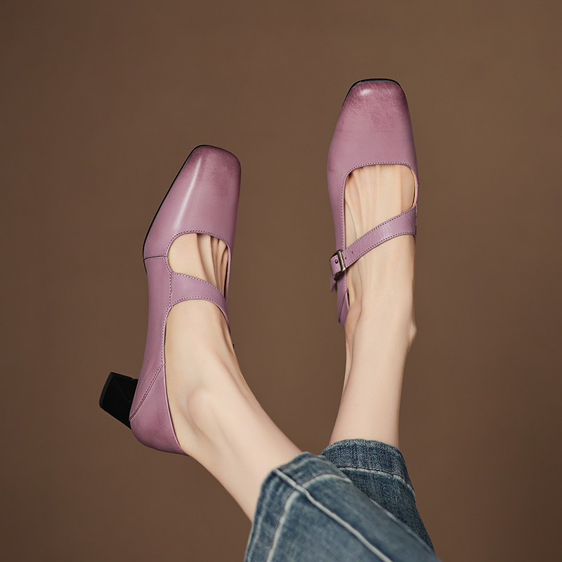 Retro Chinese Style Qipao Flat Mouth Single Shoes for Women - Sweet Slim Fit Genuine Leather Deer and Nara Literary Design Retro Chinese Style Qipao Flat Mouth Single Shoes for Women - Sweet Slim Fit Genuine Leather Deer and Nara Literary Design