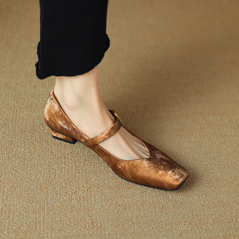 Retro Chinese Style Square Toe One-Strap Mary Jane Shoes for Women - Versatile Chunky Heel Flats Retro Chinese Style Square Toe One-Strap Mary Jane Shoes for Women - Versatile Chunky Heel Flats