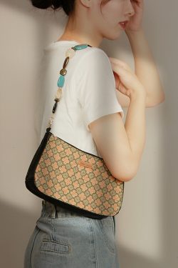 Retro Chinese Style Underarm Bag for Women - Vintage Cute Small Crossbody Bag for Spring/Summer 2024