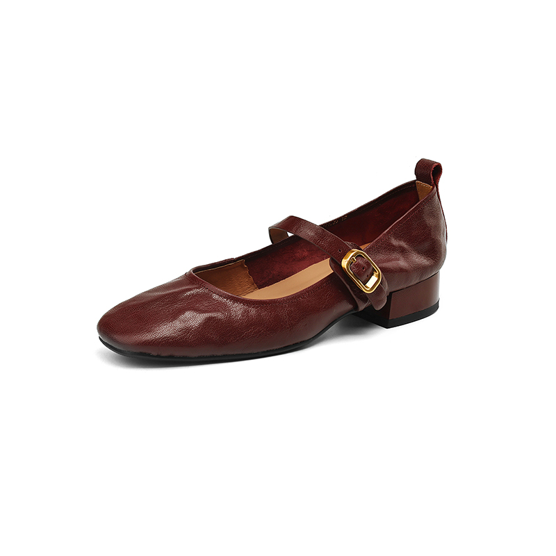 Retro Chunky Heel Mid-Heel Mary Jane Shoes for Women – 2025 Spring/Summer Soft Sole Round Toe Lambskin Footwear Retro Chunky Heel Mid-Heel Mary Jane Shoes for Women – 2025 Spring/Summer Soft Sole Round Toe Lambskin Footwear