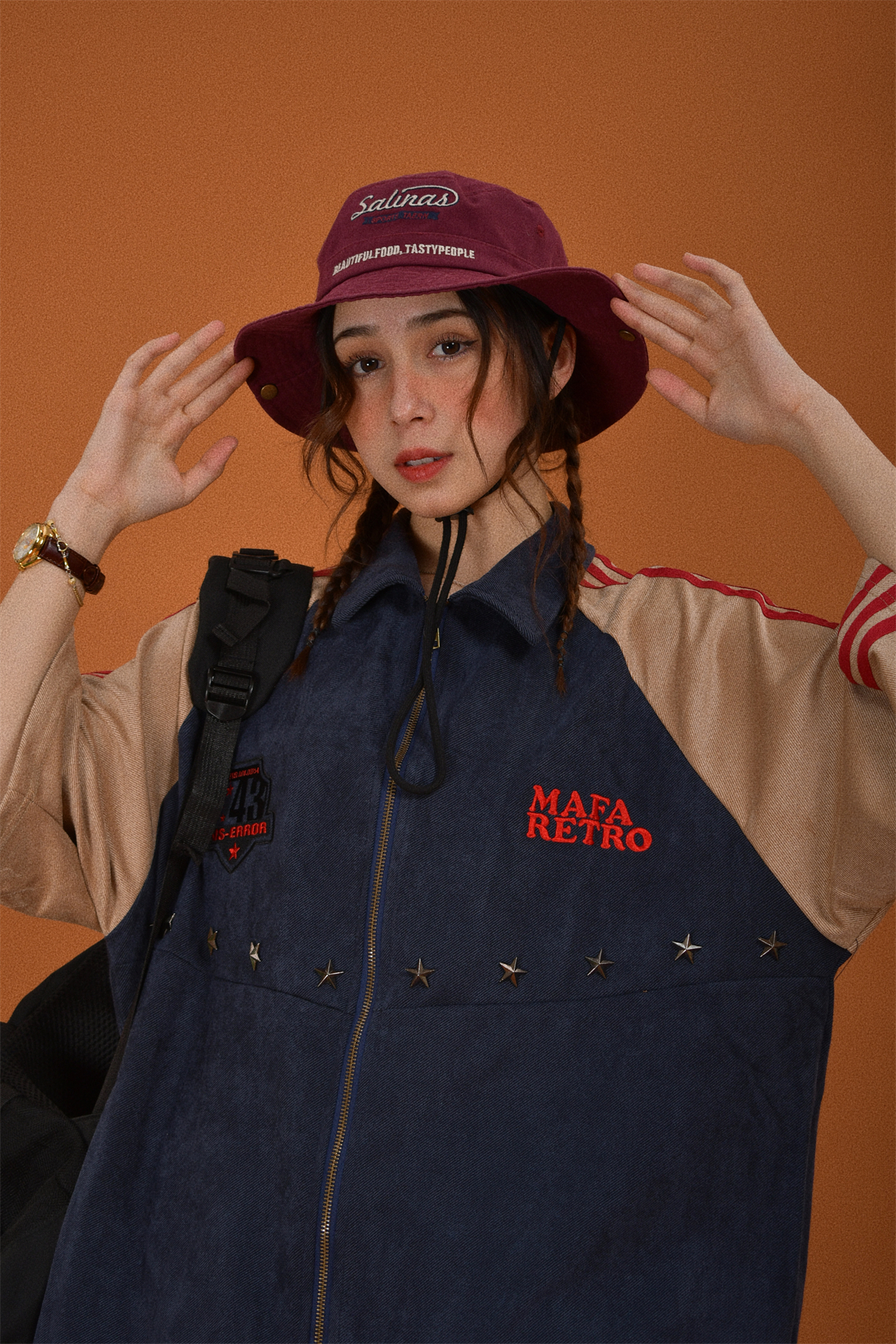 Retro Color Block Embroidered Short Sleeve Shirt - Suede Velvet Summer Loose Fit with Double Stripe - Trendy 90s Style Retro Color Block Embroidered Short Sleeve Shirt - Suede Velvet Summer Loose Fit with Double Stripe - Trendy 90s Style