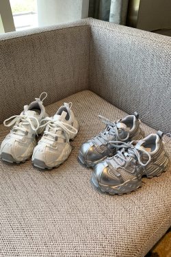 Retro Colorful Dad Shoes for Women - 2025 Lightweight Mesh Thick-Soled Casual Sports Sneakers