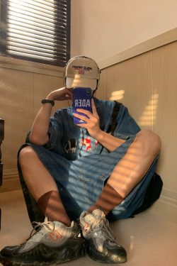 Retro Cow Embroidery Washed Denim Short Sleeve Shirt for Couples - 2025 Summer Streetwear, Vintage Style