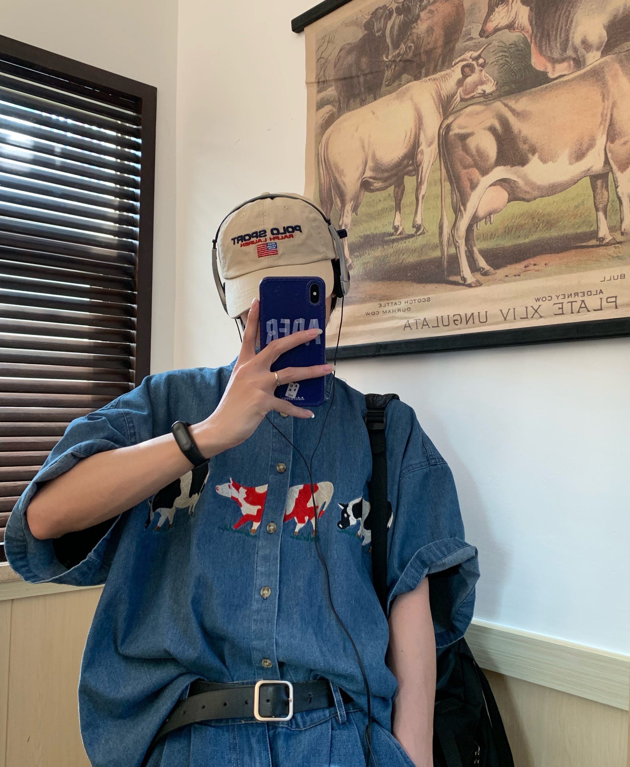 Retro Cow Embroidery Washed Denim Short Sleeve Shirt for Couples - 2025 Summer Streetwear, Vintage Style Retro Cow Embroidery Washed Denim Short Sleeve Shirt for Couples - 2025 Summer Streetwear, Vintage Style