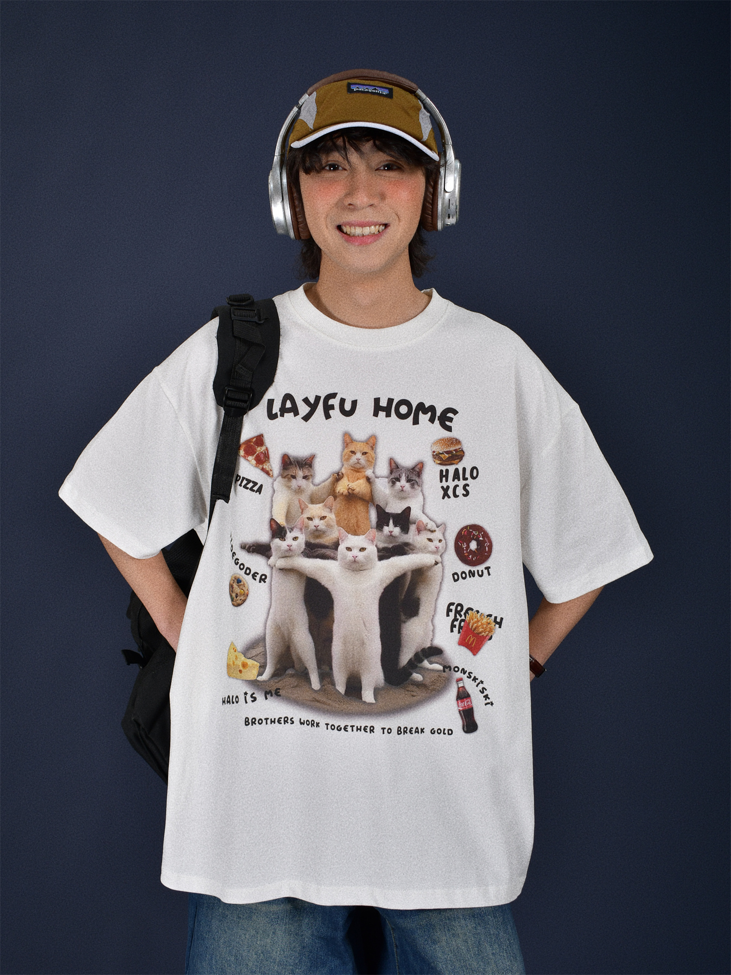 Retro Cute Cat Loose Short Sleeve T-Shirt for Women, Cartoon Graphic Tee, Summer 2024 Fashion, Y2K Style Retro Cute Cat Loose Short Sleeve T-Shirt for Women, Cartoon Graphic Tee, Summer 2024 Fashion, Y2K Style