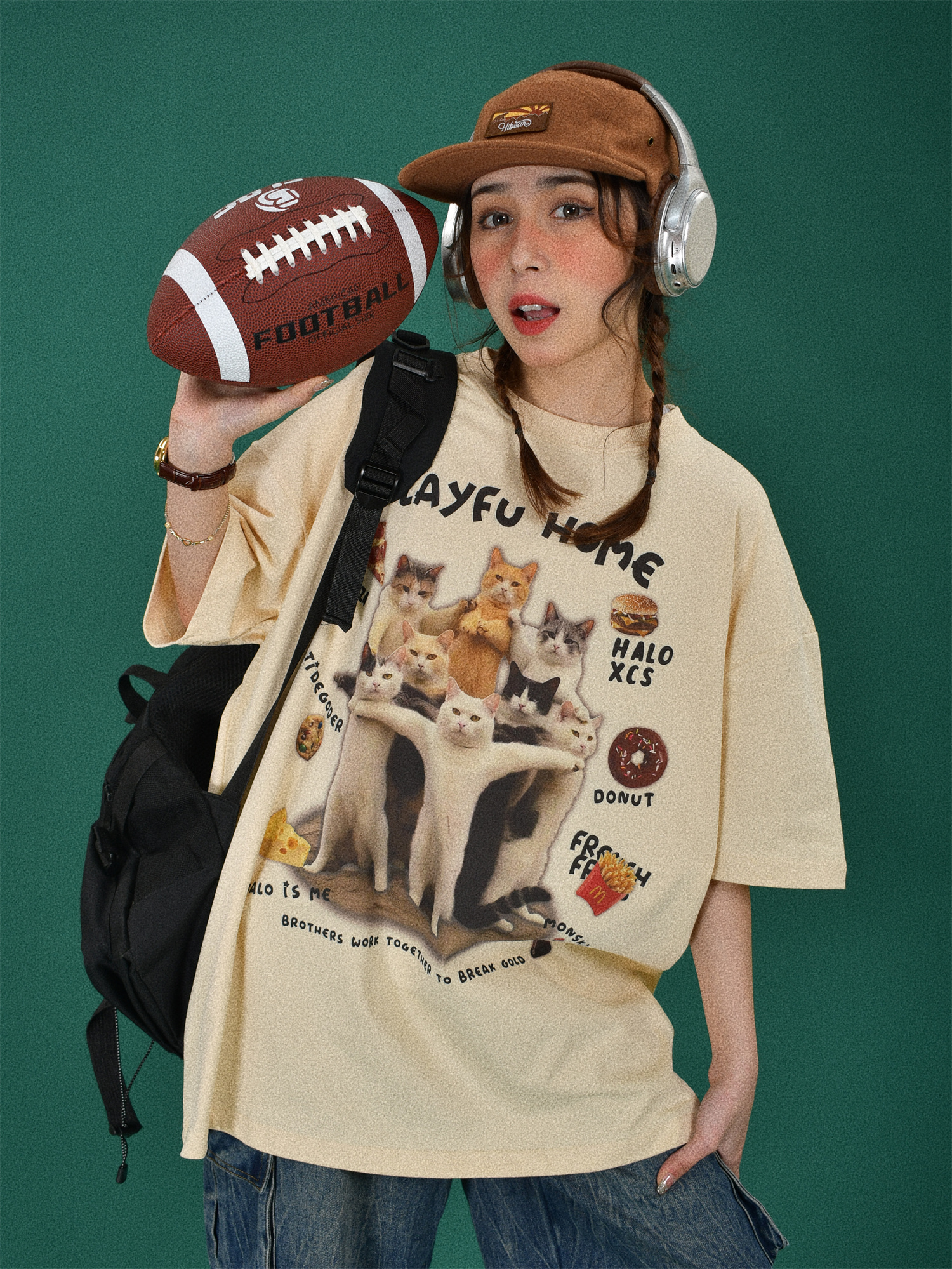 Retro Cute Cat Loose Short Sleeve T-Shirt for Women, Cartoon Graphic Tee, Summer 2024 Fashion, Y2K Style Retro Cute Cat Loose Short Sleeve T-Shirt for Women, Cartoon Graphic Tee, Summer 2024 Fashion, Y2K Style