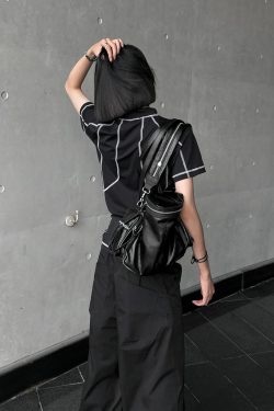 Retro Deconstructed Short-Sleeve Women's Summer T-Shirt - American Style Casual Slim Fit Top for Y2K Outdoor Fashion