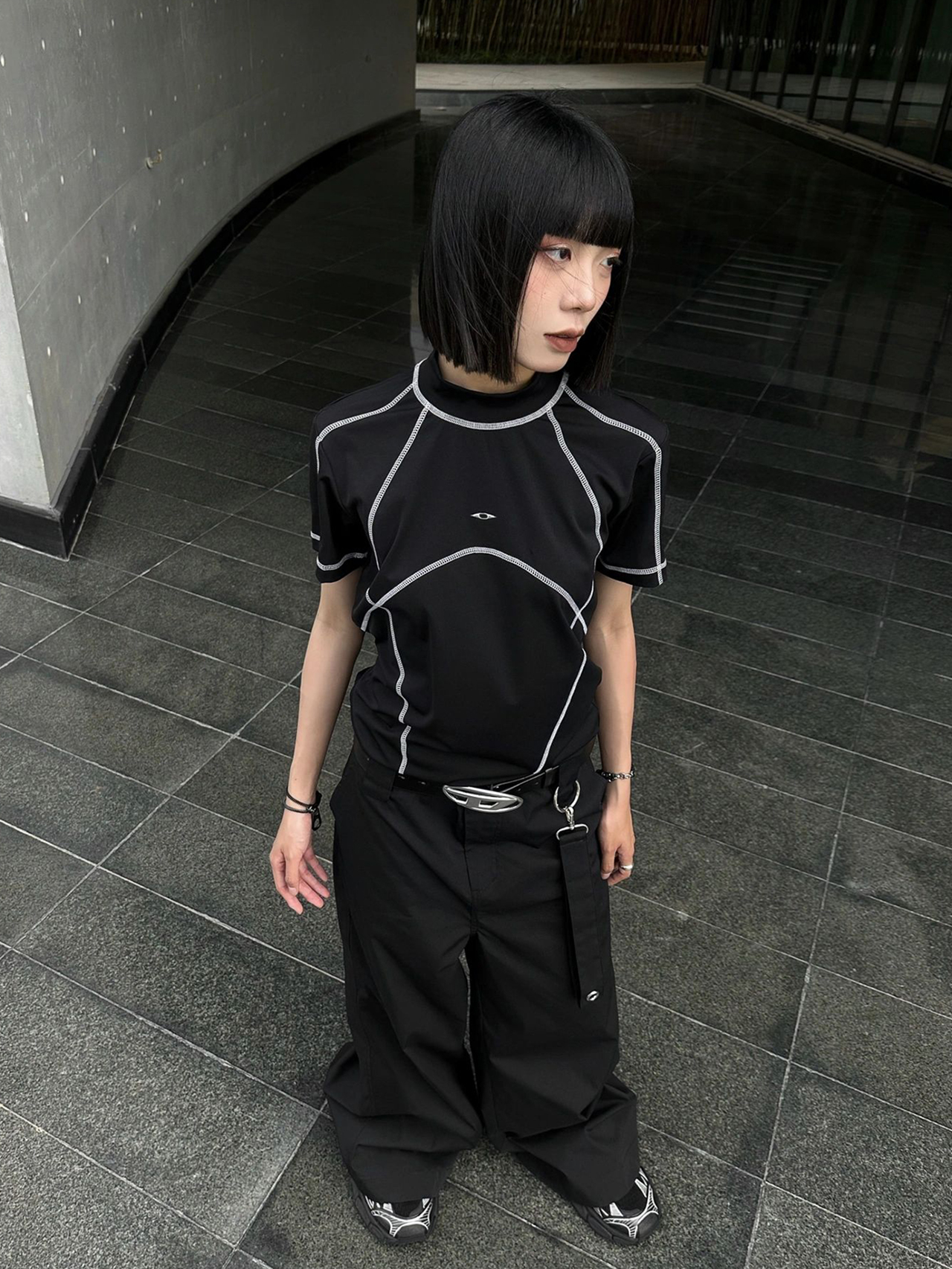 Retro Deconstructed Short-Sleeve Women's Summer T-Shirt - American Style Casual Slim Fit Top for Y2K Outdoor Fashion Retro Deconstructed Short-Sleeve Women's Summer T-Shirt - American Style Casual Slim Fit Top for Y2K Outdoor Fashion