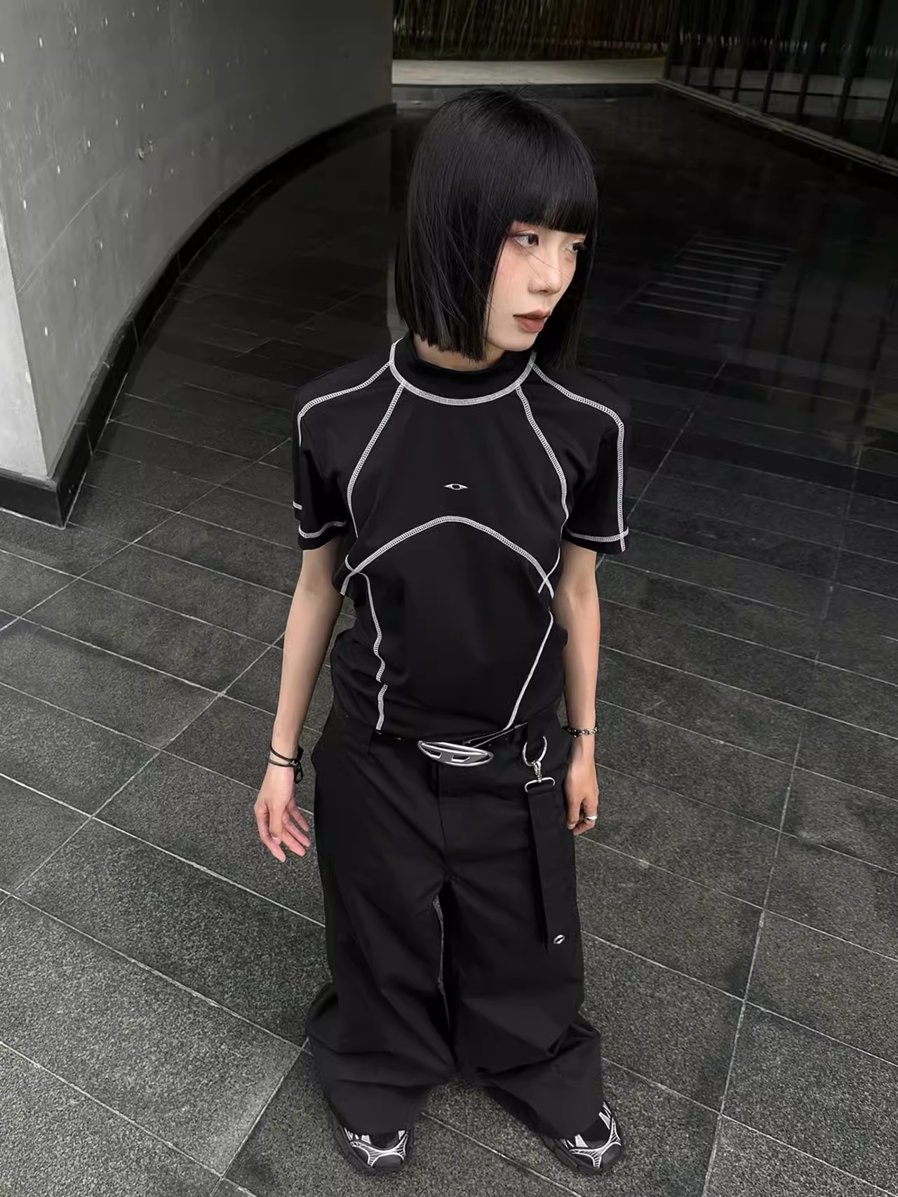 Retro Deconstructed Short-Sleeve Women's Summer T-Shirt - American Style Casual Slim Fit Top for Y2K Outdoor Fashion Retro Deconstructed Short-Sleeve Women's Summer T-Shirt - American Style Casual Slim Fit Top for Y2K Outdoor Fashion